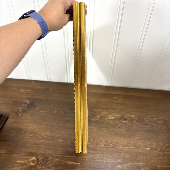 Vintage Framed Petit Point Girl Needlepoint Art Hand-Stitched Wall Decor - Picture 12 of 13